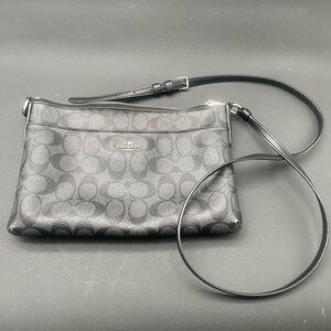 Coach Black Signature Crossbody Pochette